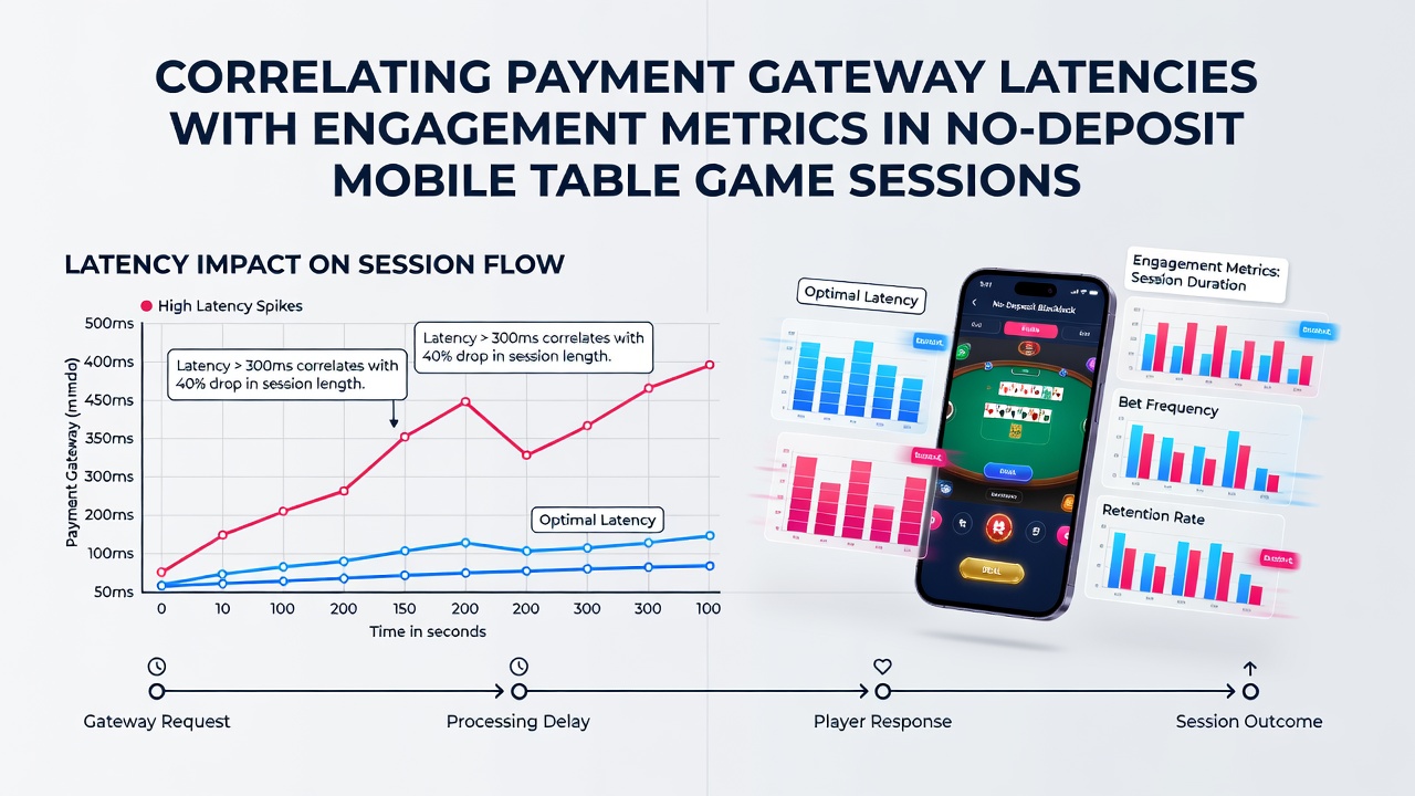 Analytics dashboard displaying correlation graphs between payment latency and player retention in mobile casino apps
